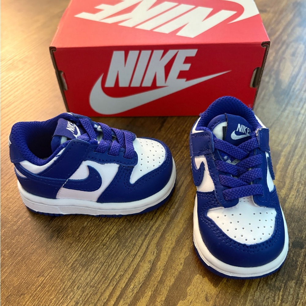Nike Kids Royal Blue and White Sneakers